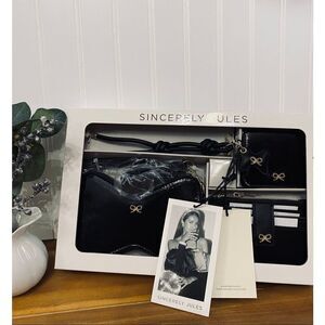 Sincerely Jules Viral Black Bow Purse Keychain Wallet Mirror Gift Set